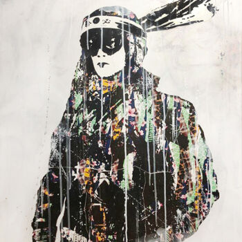 Malerei mit dem Titel "Kamikaze" von Modesty, Original-Kunstwerk, Acryl