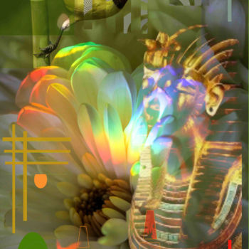 数字艺术 标题为“Hummingbird Tutankh…” 由Marc Bulyss, 原创艺术品, 三维建模