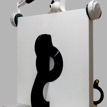 Peinture intitulée "L'enregistrement (d…" par Bernard Amiot, Œuvre d'art originale, Huile