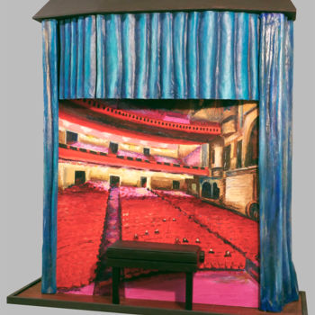 Peinture intitulée "Le concours (dos)" par Bernard Amiot, Œuvre d'art originale, Huile