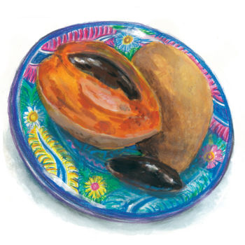 Peinture intitulée "Mamey" par Vladimir Tyuryaev, Œuvre d'art originale, Acrylique