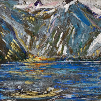 Painting titled "FJORD" by Michel Tabanou, Original Artwork, Acrylic