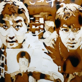 Painting titled "Memories of murder" by Joany Régibier, Original Artwork, Watercolor