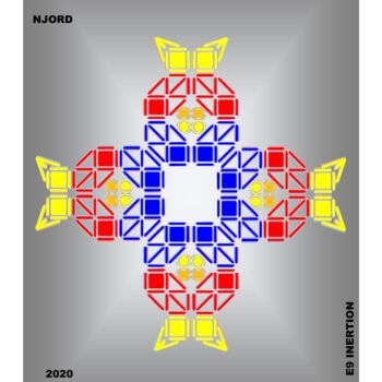제목이 "NJORD"인 디지털 아트 Etienne Frouin (E9 Inertion)로, 원작, 2D 디지털 작업