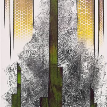 Peinture intitulée "GOTHAM" par Trä  Abstract Painting, Œuvre d'art originale, Acrylique