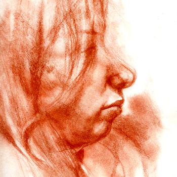 图画 标题为“portrait” 由Grégory Geng, 原创艺术品, 铅笔