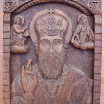 Painting titled "St. Nikola" by Dimitar Nikolovski, Original Artwork