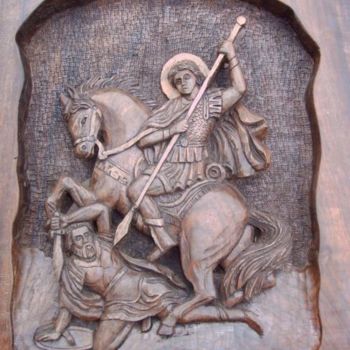 Ζωγραφική με τίτλο "St.Dimitrij" από Dimitar Nikolovski, Αυθεντικά έργα τέχνης