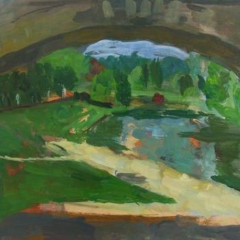 Painting titled "POISSY" by Olga Richir, Original Artwork, Oil