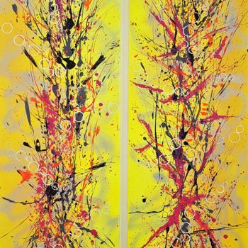 Peinture intitulée "N° 20.85/20.86 Duo" par Isa-L, Œuvre d'art originale, Acrylique Monté sur Châssis en bois