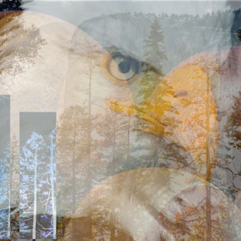 Digitale Kunst mit dem Titel "Sitting Bull Moutai…" von Marc Bulyss, Original-Kunstwerk, Digitale Malerei