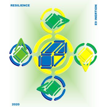 「RESILIENCE」というタイトルのデジタルアーツ Etienne Frouin (E9 Inertion)によって, オリジナルのアートワーク, 2Dデジタルワーク