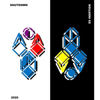 Arts numériques intitulée "SHUTDOWN" par Etienne Frouin (E9 Inertion), Œuvre d'art originale, Travail numérique 2D