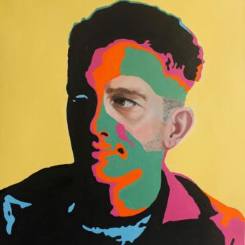 Painting titled "Optimiste" by Elke Thiébaut, Original Artwork, Acrylic