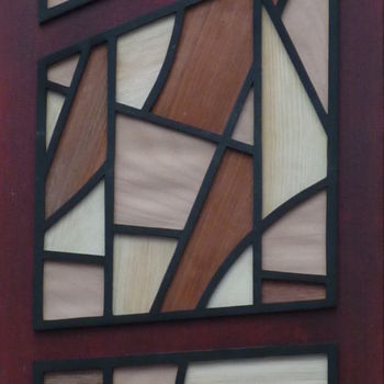 Sculpture titled "vitrail 1" by Sebastien Riga, Original Artwork, Wood