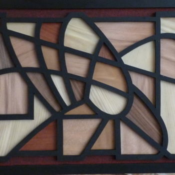 Sculpture titled "garder l'oeil !" by Sebastien Riga, Original Artwork, Wood