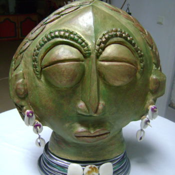 "sculpture inspirée…" başlıklı Heykel Nadine Trescartes (fildefériste) tarafından, Orijinal sanat, Terracotta