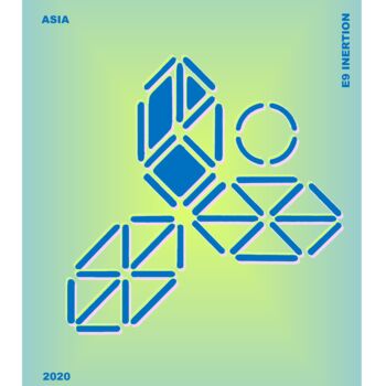 Arts numériques intitulée "ASIA" par Etienne Frouin (E9 Inertion), Œuvre d'art originale, Travail numérique 2D
