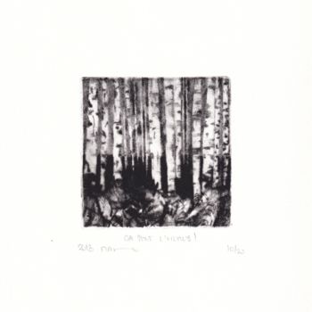 Gravures & estampes intitulée "ça sent l'humus" par Dominique Keruzec (Maho), Œuvre d'art originale, Gravure