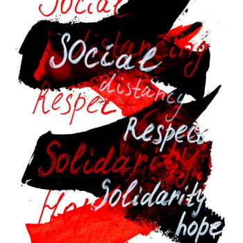 Drawing titled "16.03.2020 -Social…" by Anastasia Vasilyeva, Original Artwork, Acrylic
