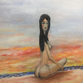 Painting titled "На закате" by Ramzes Tliakodugov, Original Artwork, Oil
