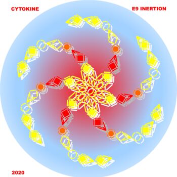 数字艺术 标题为“CYTOKINE” 由Etienne Frouin (E9 Inertion), 原创艺术品, 2D数字工作