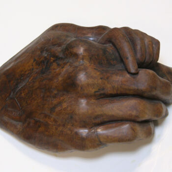 Sculptuur getiteld "Let's go there" door Alexander Eremin, Origineel Kunstwerk, Hout