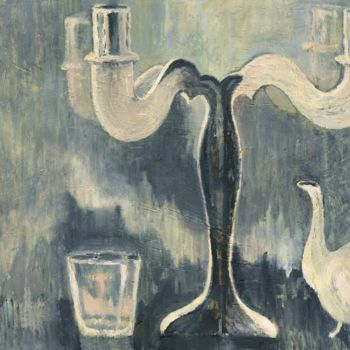 Malarstwo zatytułowany „Silver objects” autorstwa Petr Ldin, Oryginalna praca, Olej