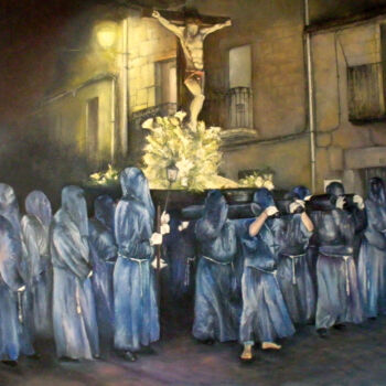 绘画 标题为“Procesión del Crist…” 由Tomás Castaño, 原创艺术品, 油