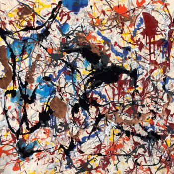 Pittura intitolato "N101 Abstract Expre…" da Robert Miskines, Opera d'arte originale, Smalto