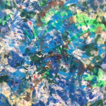 Pittura intitolato "N96 Abstract Expres…" da Robert Miskines, Opera d'arte originale, Spray