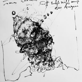 「Somos hermanos: Got…」というタイトルの描画 Stephan Rodriguez Warnemündeによって, オリジナルのアートワーク, インク