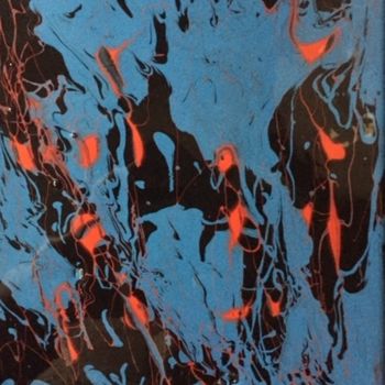 Pintura titulada "fireflys" por Greg Powell, Obra de arte original, Esmalte
