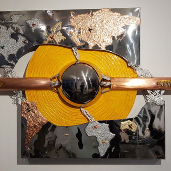 Escultura titulada "PROPELLER - Wo ist…" por Thomas Boldt, Obra de arte original, Metales