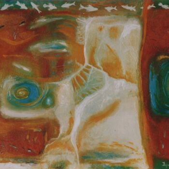 Painting titled "Le Miroir des Soute…" by Jean-Philippe Degraeve, Original Artwork, Oil