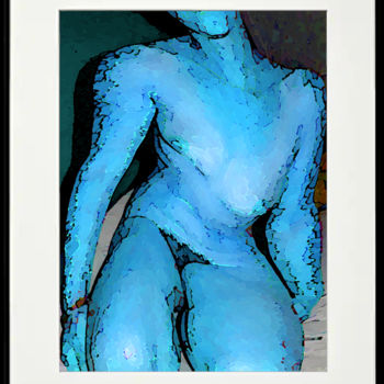Artes digitais intitulada "Sitting Nude IV (fr…" por Marco Brugts, Obras de arte originais, Pintura digital