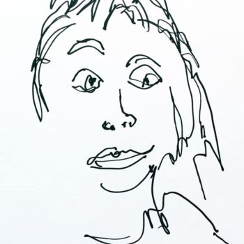 "« Elodie-3 ». Feutr…" başlıklı Resim Ananda Eva tarafından, Orijinal sanat, Işaretleyici