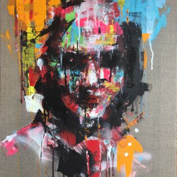 Painting titled "vacuity" by Jérôme Royer, Original Artwork, Acrylic Mounted on Wood Stretcher frame