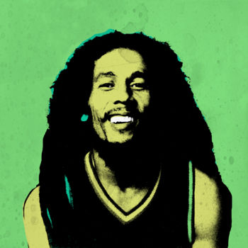 Digital Arts με τίτλο "Bob Marley" από Andrea Pisano, Αυθεντικά έργα τέχνης, Ψηφιακή ζωγραφική