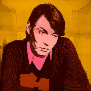 Digital Arts titled "Fabrizio De André" by Andrea Pisano, Original Artwork, Digital Painting