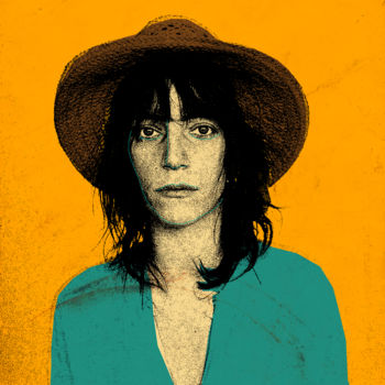 Digital Arts titled "Patti Smith" by Andrea Pisano, Original Artwork, Digital Painting