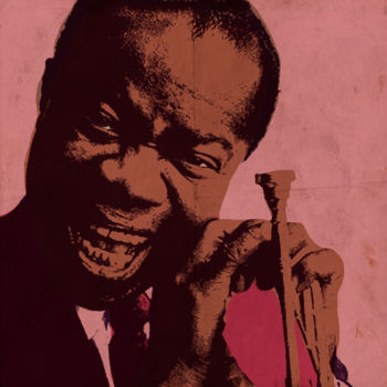 Digital Arts με τίτλο "Louis Armstrong" από Andrea Pisano, Αυθεντικά έργα τέχνης, Ψηφιακή ζωγραφική