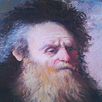Painting titled "Portrait of an Old…" by Houria, Original Artwork, Oil