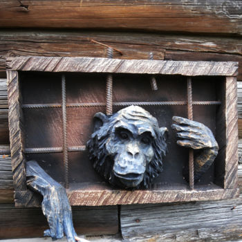 Skulptur mit dem Titel "Карантин." von Vladimir Filatov, Original-Kunstwerk, Metalle