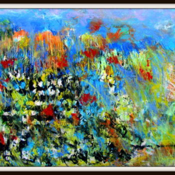 Gravures & estampes intitulée "CONFINITUDE 4" par Alain Lamy, Œuvre d'art originale, Pastel