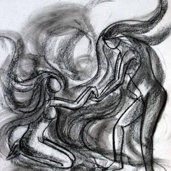 Drawing titled "PROMISE" by Suddha Sama, Original Artwork, Charcoal