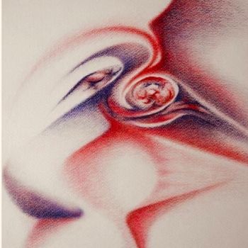 Dibujo titulada "Jealousy" por Larysa Strygaczowa, Obra de arte original, Lápiz