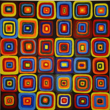 Painting titled "CARRE NOIR" by Philippe Combis (PhilIppe CBS), Original Artwork, Acrylic