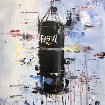 Peinture intitulée "boxe 3" par Jérôme Royer, Œuvre d'art originale, Acrylique Monté sur Carton