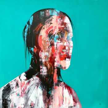Painting titled "Intrication XI" by Jérôme Royer, Original Artwork, Acrylic Mounted on Wood Stretcher frame